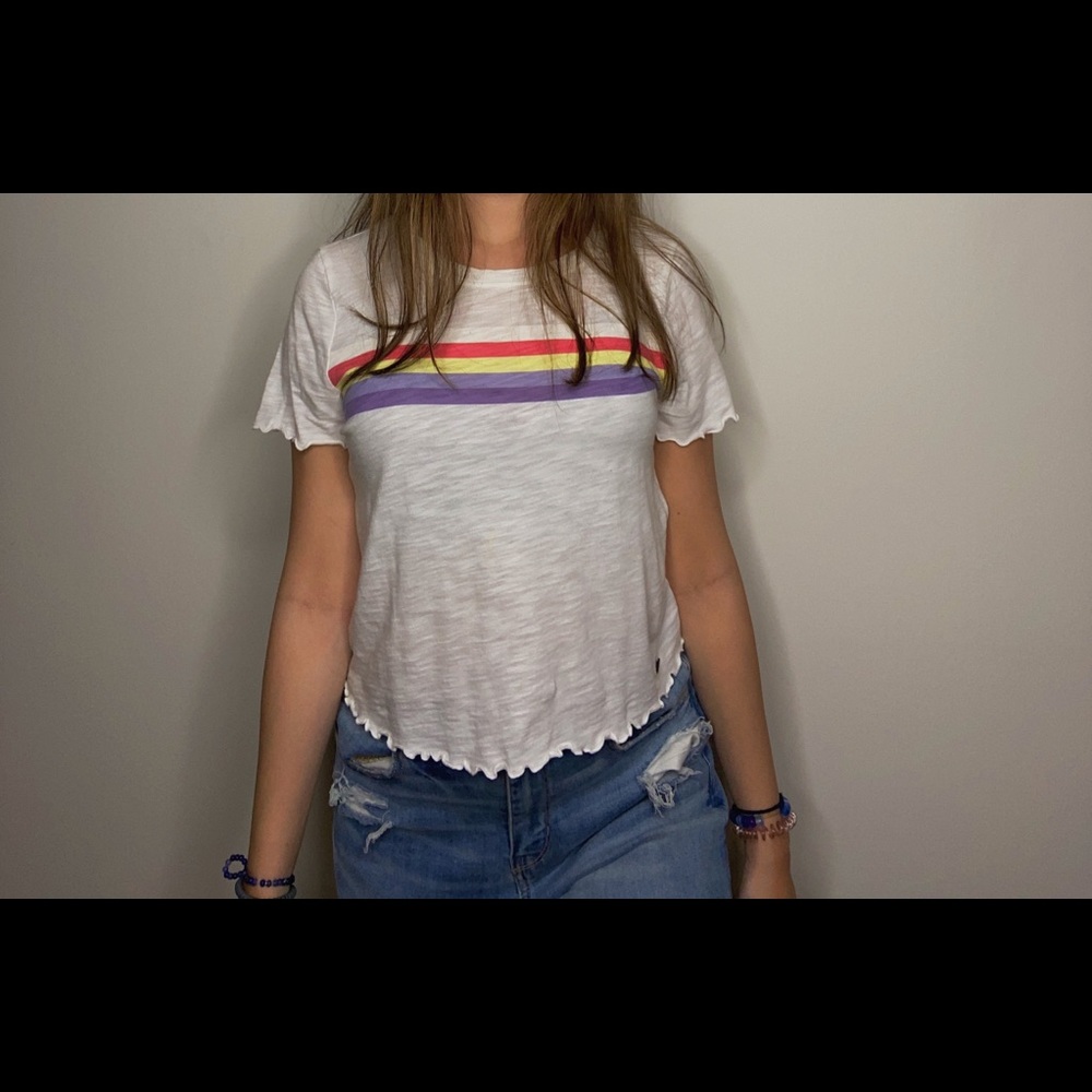 ✨rainbow abercrombie top✨